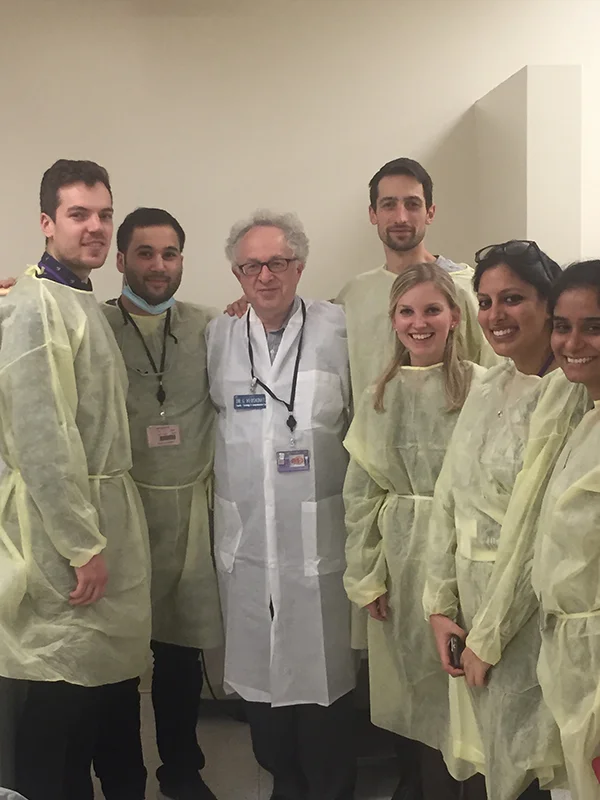 Dr. Herskovits with some of his dental students at Dental college